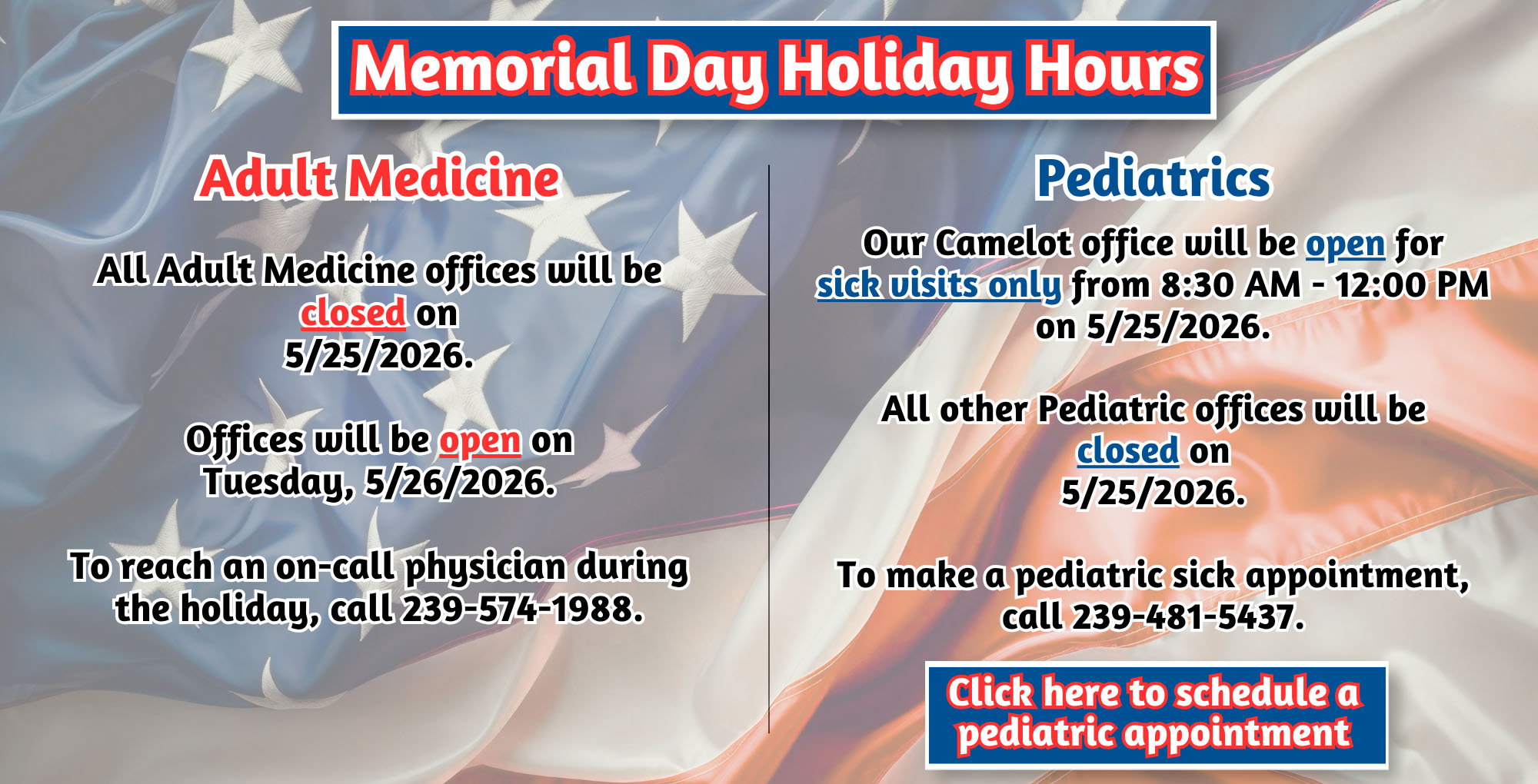Memorial Day Office Closure 2026