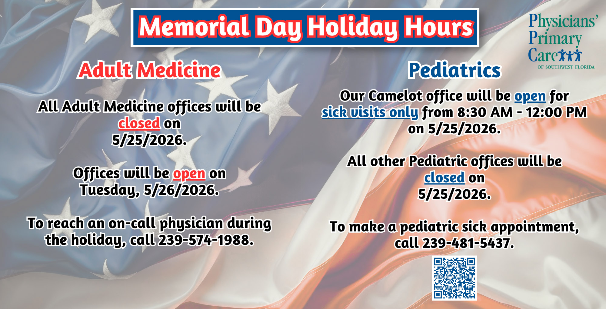 Memorial Day Office Closure 2026